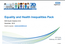 Equality and Health Inequalities Pack: NHS South Cheshire CCG